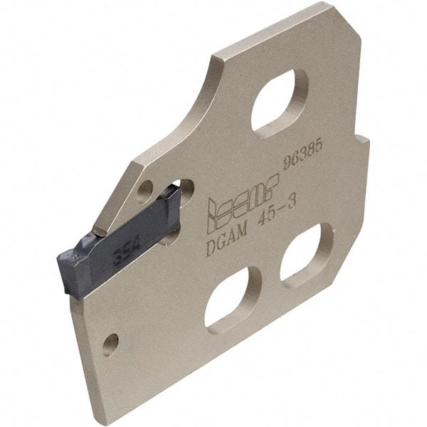 Iscar - Neutral Cut, 1/8" Insert Width, Cutoff & Grooving Support Blade for Indexables - 0.094" Head Projection - Caliber Tooling