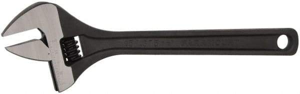 Paramount - 1-11/16" Jaw Capacity, 15" Standard Adjustable Wrench - Chrome Vanadium Steel, Black Finish - Caliber Tooling