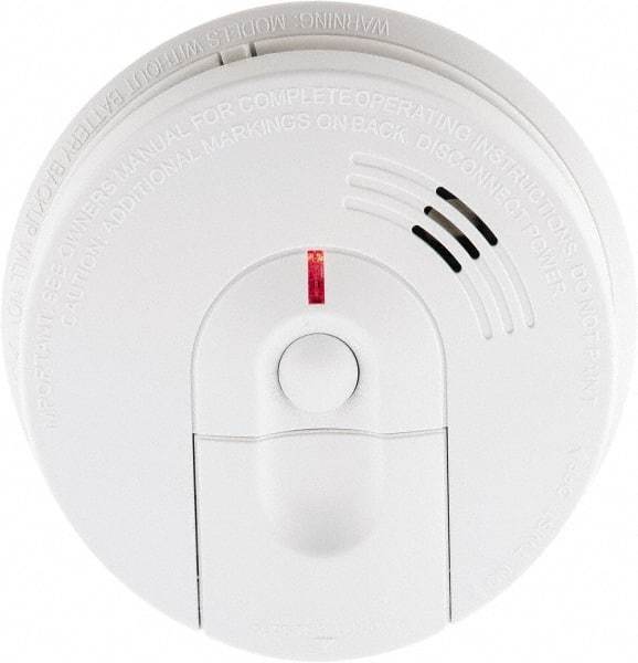 Kidde - 5.6 Inch Diameter, AC Wire In 120 Volt Smoke Alarm - 85 dB Decibel Rating, 9V Battery Included, Wall or Ceiling Mount, Tamper Resistant, Interconnectable - Caliber Tooling