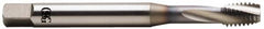 OSG - M20x1.50 Metric Fine 4 Flute 6H Bottoming Spiral Flute Tap - Vanadium High Speed Steel, TiCN Finish, 125mm OAL, Right Hand Flute, Right Hand Thread, Series 13113 - Caliber Tooling