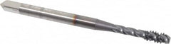 OSG - #6-32 UNC 3 Flute 2B Modified Bottoming Spiral Flute Tap - Vanadium High Speed Steel, TiCN Finish, 2" OAL, Right Hand Flute, Right Hand Thread, H3, Series 290 - Caliber Tooling