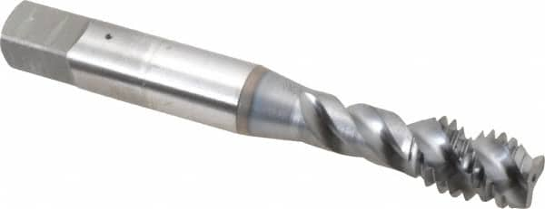 OSG - 3/8-16 UNC 3 Flute Modified Bottoming Spiral Flute Tap - Vanadium High Speed Steel, TiCN Finish, 2-15/16" OAL, Right Hand Flute, Right Hand Thread, H2, Series 290 - Caliber Tooling