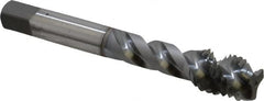 OSG - 1/2-13 UNC 3 Flute 3B Modified Bottoming Spiral Flute Tap - Vanadium High Speed Steel, TiCN Finish, 3-3/8" OAL, Right Hand Flute, Right Hand Thread, H3, Series 290 - Caliber Tooling