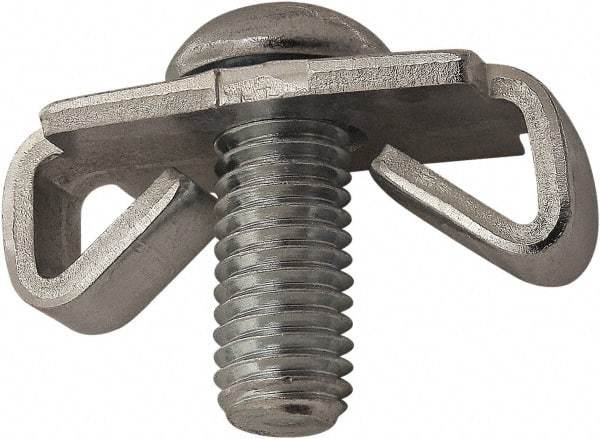 80/20 Inc. - Open Shelving Extrusion End Fastener with Screw - Bright Zinc Finish, Use with 40 Series - Caliber Tooling