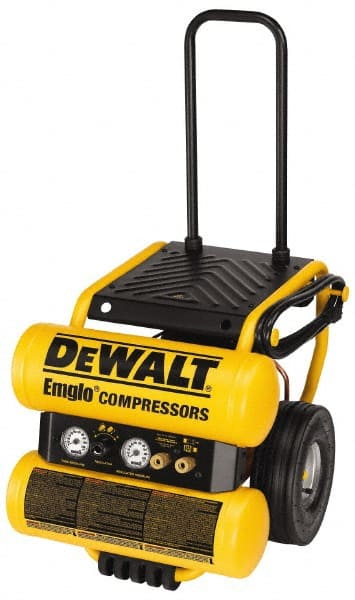 DeWALT - 1.1 HP, 3.8 CFM Wheeled Dolly Style Electric Oil Lube Compressor - Caliber Tooling