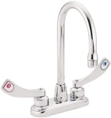 Moen - 2 Hole Mount, Spout Reach Commercial Faucet - Two Handle, Wrist Blade Handle, High Spout, No Drain - Caliber Tooling