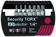 7 Piece - IPR8; IPR10; IPR15; IPR20; IPR25; IPR27; IPR30 Insert Bits - Quick Release Holder - Security TorxPlus Selector Bit Set Plastic XSelector Storage Box - Caliber Tooling