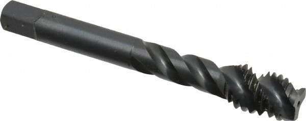 OSG - 7/16-14 UNC 3 Flute Modified Bottoming Spiral Flute Tap - Vanadium High Speed Steel, Oxide Finish, 3-5/32" OAL, Right Hand Flute, Right Hand Thread, Oversize, H7, Series 290 - Caliber Tooling