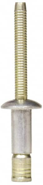 RivetKing - Size 64 Dome Head Steel Structural with Locking Stem Blind Rivet - Steel Mandrel, 0.062" to 0.27" Grip, 0.4" Head Diam, 0.192" to 0.196" Hole Diam, 0.416" Length Under Head, 3/16" Body Diam - Caliber Tooling