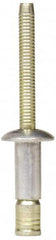 RivetKing - Size 810 Dome Head Aluminum Structural with Locking Stem Blind Rivet - Aluminum Mandrel, 0.08" to 5/8" Grip, 0.53" Head Diam, 0.257" to 0.261" Hole Diam, 0.847" Length Under Head, 1/4" Body Diam - Caliber Tooling