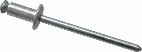 RivetKing - Dome Head Aluminum Peel Blind Rivet - Steel Mandrel, 0.188" to 0.197" Grip, 3/8" Head Diam, 0.196" Max Hole Diam, 0.394 to 0.433" Length Under Head, 3/16" Body Diam - Caliber Tooling