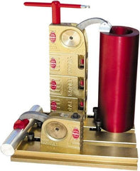 Mitee-Bite - 59 Lb-Ft Holding Capacity, 5-1/2" Max Opening Capacity, 3,500 Lb Clamping Pressure, Manual Hold Down Clamp - 2-3/8" Arm Length, 4-1/4" Clamp Length, 1-9/16" Clamp Width, 3-1/2" Clamp Height, T-Slot Mount, Steel - Caliber Tooling