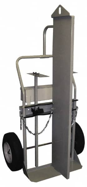 Made in USA - 800 Lb Capacity 64" OAH Fire Wall Hand Truck - Dual Loop Handle, Steel, Full Pneumatic Wheels - Caliber Tooling