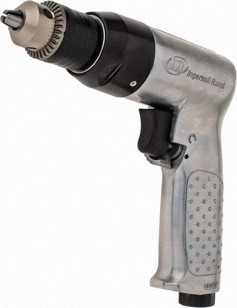 Ingersoll-Rand - 3/8" Reversible Keyed Chuck - Pistol Grip Handle, 2,000 RPM, 4 CFM, 0.5 hp, 90 psi - Caliber Tooling