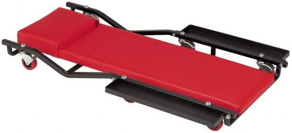 Whiteside - 320 Lb Capacity, 6 Wheel Creeper - Steel, 40" Long x 4-1/2" High x 17" Wide - Caliber Tooling