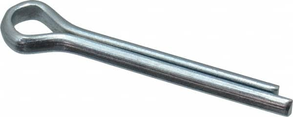 Value Collection - 1/8" Diam x 1" Long Extended Prong Cotter Pin - Grade 2, Zinc-Plated, Steel - Caliber Tooling