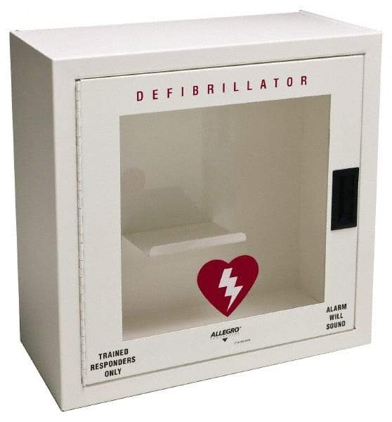 Allegro - Metal Defibrillator Case - 20-1/4 Inch Wide x 20-1/4 Inch High x 9-1/4 Inch Deep, Wall Mount - Caliber Tooling