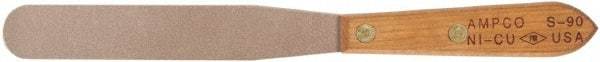 Ampco - 2" Wide Chisel Edge Blade Nickel Copper Spatula - Stiff, Straight Wood Handle, 19-1/4" OAL - Caliber Tooling