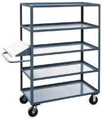 Jamco - 3,000 Lb Capacity, 24" Wide x 60" Long x 68" High Order Picking Cart - 5 Shelf, Steel - Caliber Tooling