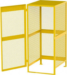 Jamco - Gas Cylinder Storage Cabinet - Steel, 33" Wide x 38" Deep x 70" High, Safety Yellow - Caliber Tooling