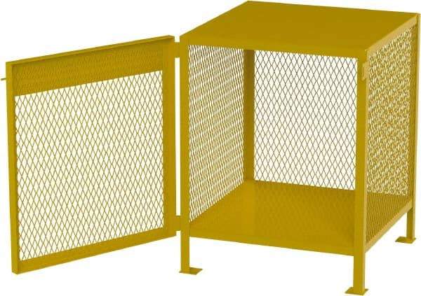 Jamco - 1 Shelf Gas Cylinder Storage Cabinet - Steel, 30" Wide x 30" Deep x 35" High, Safety Yellow - Caliber Tooling