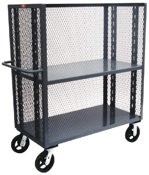 Jamco - 3,000 Lb Capacity, 24" Wide x 48" Long x 57-1/2" High Standard Utility Cart - 2 Shelf, Steel - Caliber Tooling