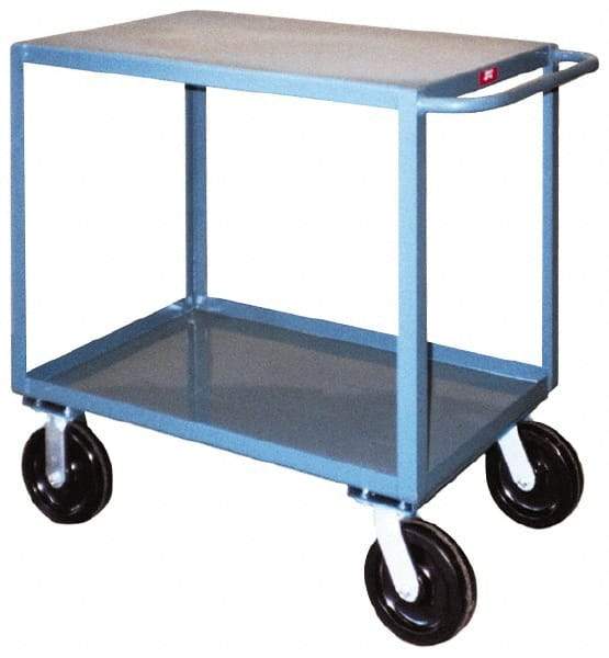 Jamco - 4,800 Lb Capacity, 24" Wide x 30" Long x 38" High Standard Utility Cart - 2 Shelf, Steel, Phenolic Casters - Caliber Tooling