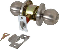 Master Lock - Up to 1-3/4" Door Thickness, Brushed Chrome Privacy Knob Lockset - 2-3/4" Back Set, Keyless Cylinder - Caliber Tooling