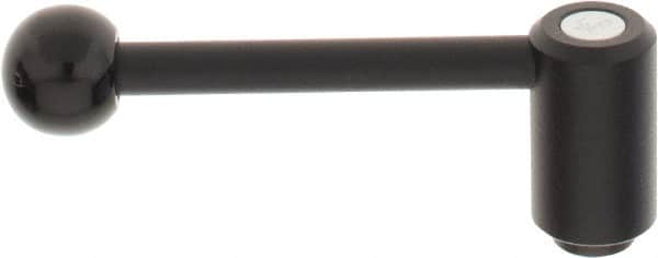 KIPP - M8 x 1.25, 0.94" Hub Diam, Steel Heavy Duty Adjustable Tension Lever with Internal Thread - 3.62" OAL, 1.46" High, 0.55" Hole Depth - Caliber Tooling