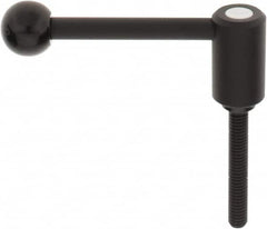 KIPP - 3/8-16, 0.94" Hub Diam, Steel Threaded Stud Adjustable Tension Lever with 0° Handle - 2.36" Stud Length, 3.62" OAL, 1.46" High - Caliber Tooling