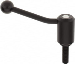 KIPP - M16 x 2.0, 1.61" Hub Diam, Steel Threaded Stud Adjustable Tension Lever with 20° Handle - 1.97" Stud Length, 5.06" OAL, 3.52" High - Caliber Tooling