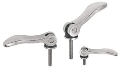 KIPP - #10-32, 0.59" Hub Diam, Stainless Steel Adjustable Clamping Handle - 1.96" Stud Length - Caliber Tooling