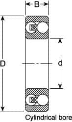 SKF - 25mm Bore Diam, 62mm OD, Open Self Aligning Radial Ball Bearing - 24mm Wide, 2 Rows, Round Bore, 1,470 Lb Static Capacity, 5,440 Lb Dynamic Capacity - Caliber Tooling