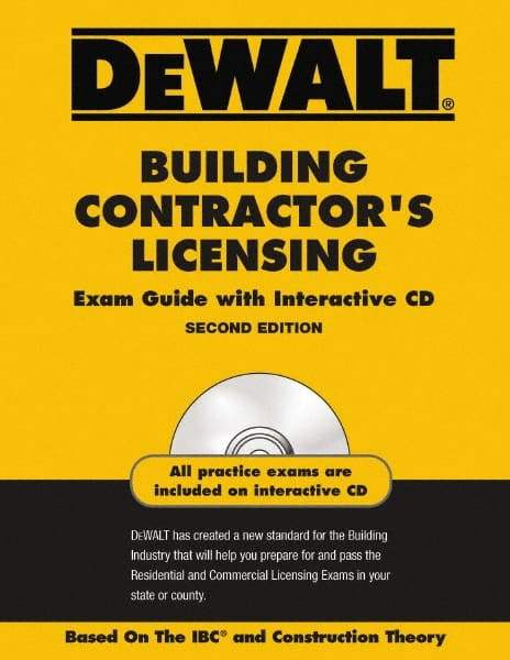 DeWALT - Building Contractors Licensing Exam Guide with CD-ROM Publication with CD-ROM, 2nd Edition - by American Contracotrs Exam Services, Pal Publications, 2008 - Caliber Tooling