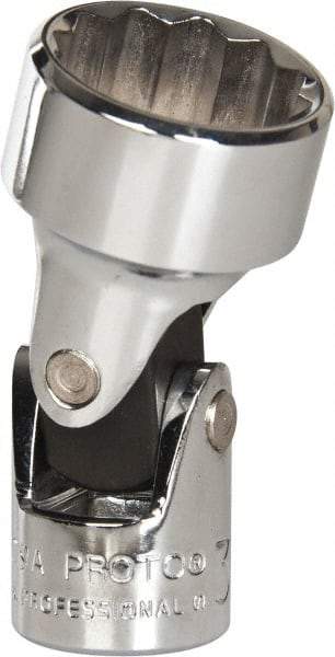 Proto - 3/4", 3/8" Drive, Standard Hand Socket - 12 Points, 2" OAL, Alloy Steel, Chrome Finish - Caliber Tooling