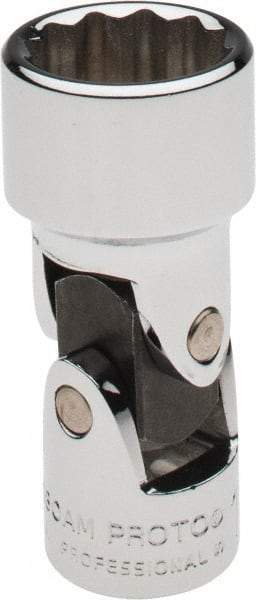 Proto - 3/8" Drive, Standard Hand Socket - 12 Points, 2-3/32" OAL, Alloy Steel, Chrome Finish - Caliber Tooling