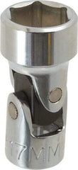 Proto - 3/8" Drive, Standard Hand Socket - 6 Points, 2" OAL, Alloy Steel, Chrome Finish - Caliber Tooling