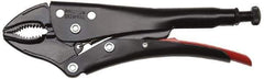 Proto - 5-1/2" OAL Curved Jaw Locking Pliers - 21/64" Jaw Width, 55/64" Jaw Depth, 1-19/64" Jaw Opening, Standard Handle - Caliber Tooling