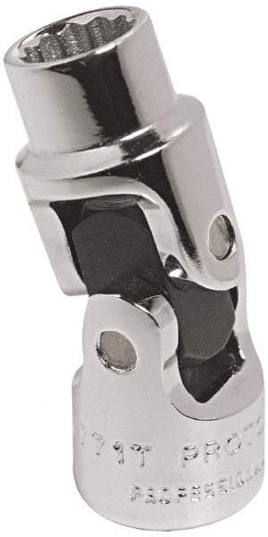 Proto - 9/16", 1/4" Drive, Standard Hand Socket - 12 Points, 1-31/64" OAL, Alloy Steel, Chrome Finish - Caliber Tooling