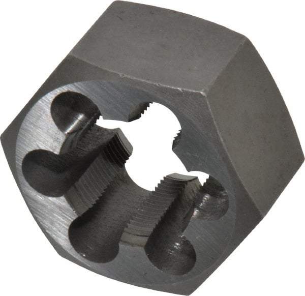 Interstate - 1-20 UNEF Thread, 1-13/16" Hex, Right Hand Thread, Hex Rethreading Die - Carbon Steel, 1" Thick - Exact Industrial Supply