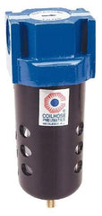 Coilhose Pneumatics - 3/8" Port Coalescing Filter - Polycarbonate Bowl, 0.3 Micron Rating, 7-1/2" High - Caliber Tooling