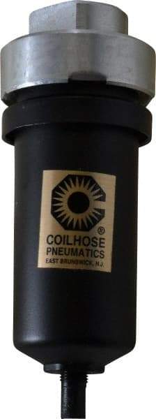 Coilhose Pneumatics - Filter Mechanical Drain with Metal Bowl - 5-3/4" High x 2-1/8" Wide, For Use with Compressor Tanks, Filters, Drop Legs, Coolers & Dryers - Caliber Tooling