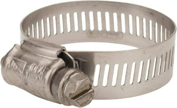 IDEAL TRIDON - SAE Size 40, 1 to 3" Diam, Stainless Steel Worm Drive Clamp - 9/16" Wide, Material Grade 301, Series 63-4 - Caliber Tooling