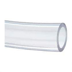 Made in USA - 1-1/4" ID x 1-3/4" OD, 1/4" Wall Thickness, Cut to Length (50' Standard Length) PVC Tube - Clear, 45 Max psi, 68 Shore A Hardness - Caliber Tooling