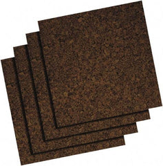 Quartet - 12" Wide x 12" High Adhesive Cork Board - Brown - Caliber Tooling