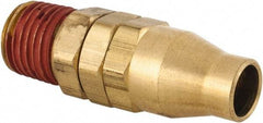 Coilhose Pneumatics - 1/4 NPT, Brass Reusable Hose Male Swivel Fitting - 3/16" Hose ID x 5/16" Hose OD - Caliber Tooling