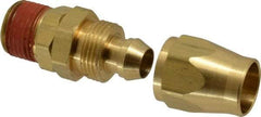 Coilhose Pneumatics - 3/8 NPT, Brass Reusable Hose Male Swivel Fitting - 3/8" Hose ID x 9/16" Hose OD - Caliber Tooling