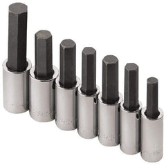 SK - 1/2" Drive Hex Bit Socket Extension Set - 7 Pieces - Caliber Tooling