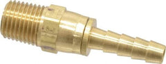 Dixon Valve & Coupling - 1/4 NPTF Thread Hose Barb x Male Swivel NPT Connector - 1/4" ID Hose, Brass - Caliber Tooling