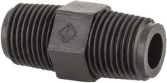 NewAge Industries - Polyethylene Threaded Tube Hex Nipple - 1/8" ID x 1/8" OD - Caliber Tooling